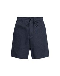 Iceberg Blue Shorts With An Appliqué On The Pocket for men