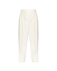 Rohe White Pleated Trousers