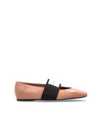 Givenchy White Ballet Flats 'Squared'
