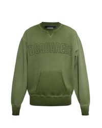 DSquared² Green Sweatshirt With Logo for men
