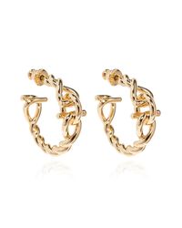 Ferragamo Metallic Brass Earrings for men