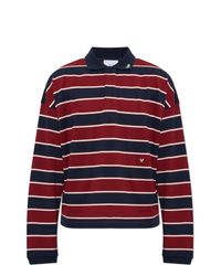 Rhude Red Striped Polo for men