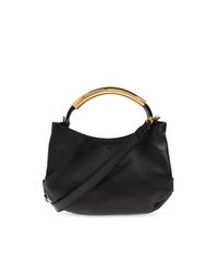 Moschino Gray Leather Handbag