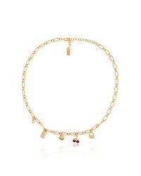 COACH Metallic Short Necklace With Pendants