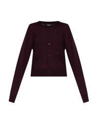 DSquared² Purple Wool Cardigan With Pockets