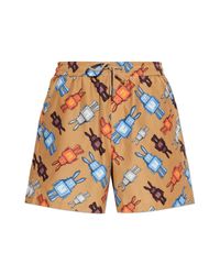 MCM Brown Printed Shorts for men