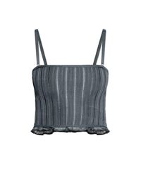 Alaïa Gray Short Camisole Top