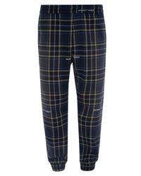 off white checkered pants