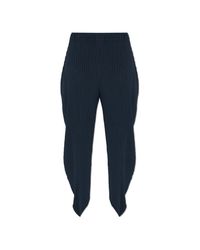 Issey Miyake Blue Pleated Trousers