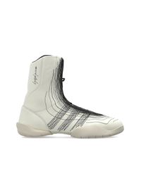 Y-3 White "Regu Embriodery Hi" Shoes