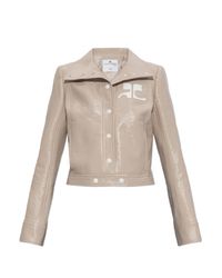 Courreges Natural Jacket With Logo