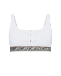 Versace White Cotton Bra