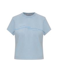 Alexander Wang Blue T-Shirt With Logo