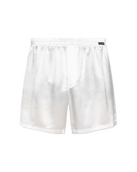 Dolce & Gabbana White Silk Lingerie Shorts for men