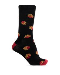 Paul Smith Black Cotton Socks With Logo for men