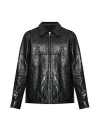 Rick Owens Black Leather Jacket for men