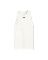 Fear Of God White Ribbed Sleeveless T-Shirt for men
