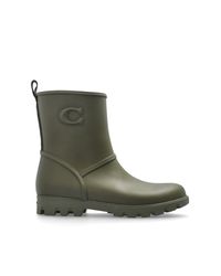 COACH Gray Rain Boots Ryder