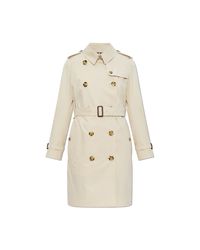 Burberry White Trench Coat "Kensington"