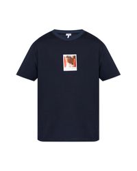 Loewe Blue T-Shirt With Print for men