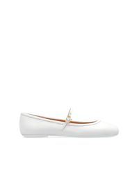 Gianvito Rossi White Ballerinas Carla