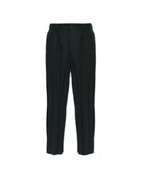 Homme Plissé Issey Miyake Black Pleated Trousers for men