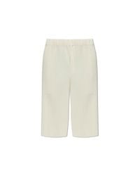 Homme Plissé Issey Miyake White Pleated Shorts for men