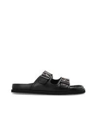 Paul Smith Black Leather Slides "Malfa" for men