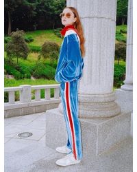 CLUT STUDIO Blue 0 3 Velvet Lining Track Pants