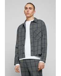 Weekday Synthetic Chuck Checked Shirt in Black for Men - Lyst