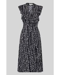 whistles josephine print wrap dress
