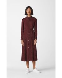 whistles margot spot dress