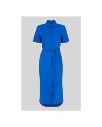 whistles montana linen shirt dress