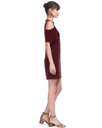 whistles purple velvet dress