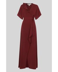 whistles nova frill wrap dress