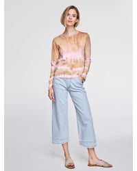 White + Warren - Multicolor Lightweight Cotton Shibori Print Crewneck - Lyst