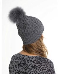 White + Warren - Gray Cozy Pom Pom Beanie - Lyst