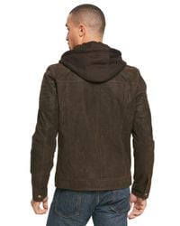 wilson leather hooded genuine leather jacket