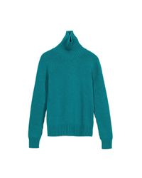 Scaglione Blue Turtle Neck Soft Seamless Turquoise