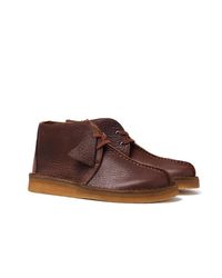 clarks desert trek hi cola leather