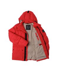 Belstaff Synthetic Tallow Lava Red Down Jacket for Men - Lyst