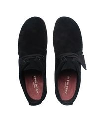 clarks originals ashton black suede