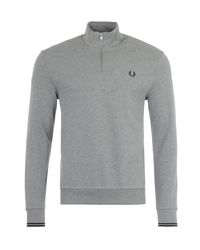 grey fred perry sweatshirt