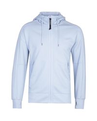 cp company goggle hoodie blue