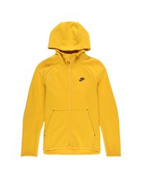 Nike Tech Fleece Zip-up Hoodie in Yellow for Men | Lyst