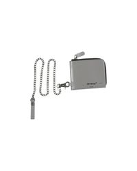 Off-White c/o Virgil Abloh Gray Seasonal Logo Chain Wallet for men