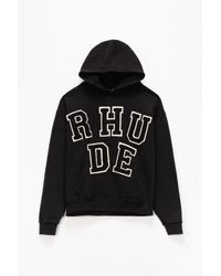 Rhude Chenille Hoodie in Gray for Men Lyst