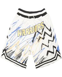 golden state warriors shorts white