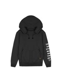 Neighborhood Black Embroidered Hoodie for men