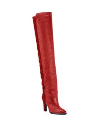 red color boots